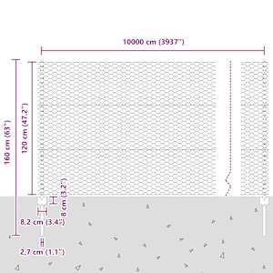 Plot s sloupkem Šedá 1,2 x 100 m Ocel a PVC - obrázek 12