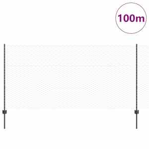 Plot s sloupkem Šedá 1,2 x 100 m Ocel a PVC - obrázek 3