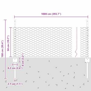 Plot s sloupkem Stříbrná 0,5 x 10 m Ocel - obrázek 11