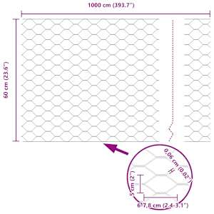 Plot s sloupkem Stříbrná 0,6 x 10 m Ocel - obrázek 12