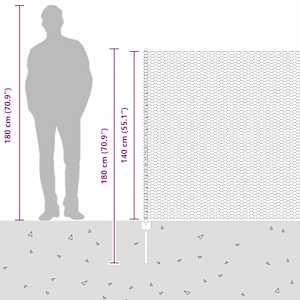 Venkovní hexagonální plot s příspěvkem 10 x 1,4 m Stříbrná - obrázek 14