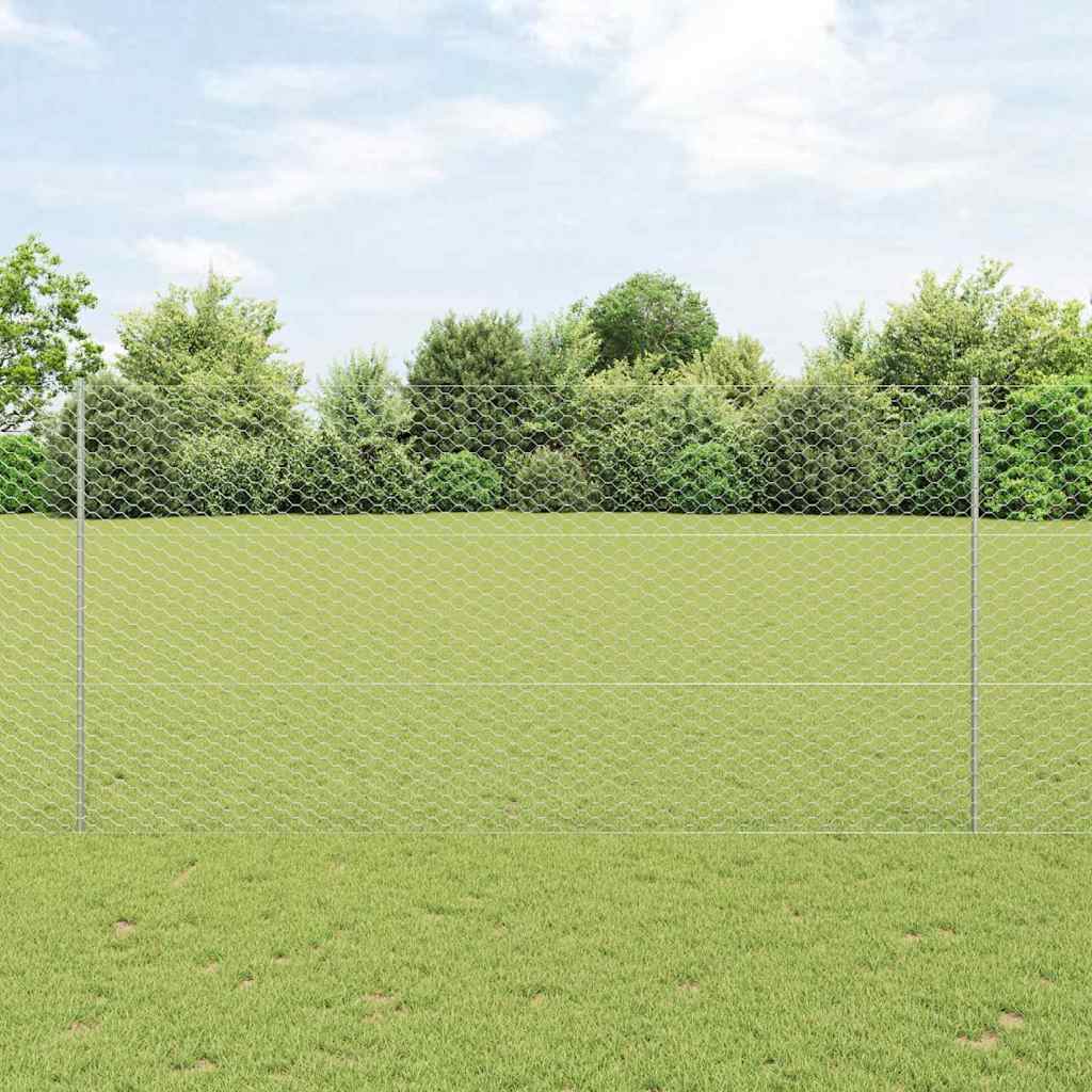 Hegnspæle 10 stk U-Kanal 150 cm Galvaniseret Stål, vidaXL Sekskantet hegn 1,5x10 m Galvaniseret Stål