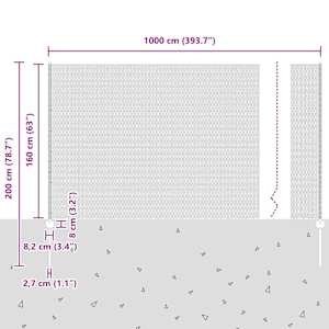 Venkovní hexagonální plot s příspěvkem 10 x 1,6 m Stříbrná - obrázek 12