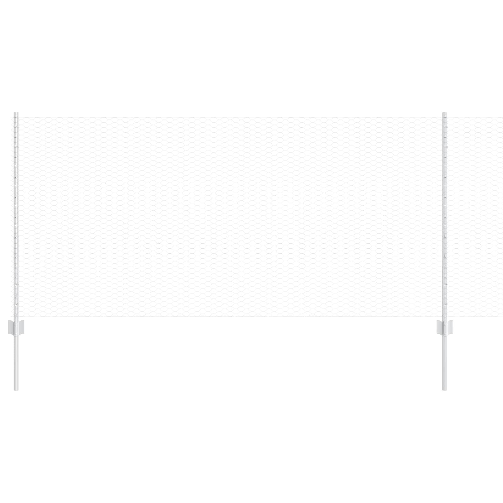 Aed koos postidega Hõbedane 1 x 25 m Teras