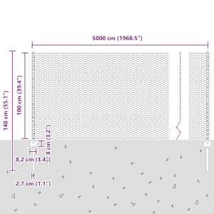 Venkovní hexagonální plot s příspěvkem 50 x 1 m Stříbrná - obrázek 12