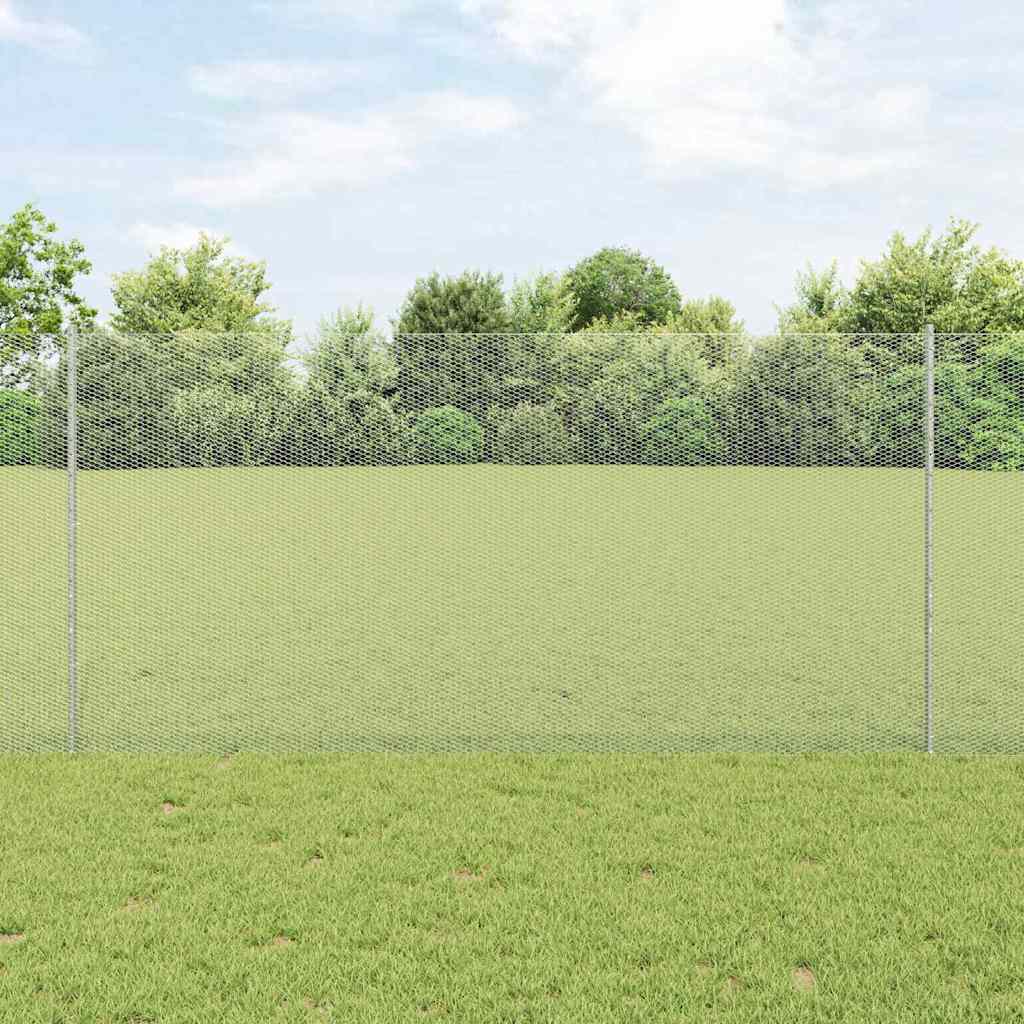 Aiatooted 22 tk U-kanal 120 cm tsinkterasest, vidaXL Kuusnurga aed 1.2x50 m tsinkterasest
