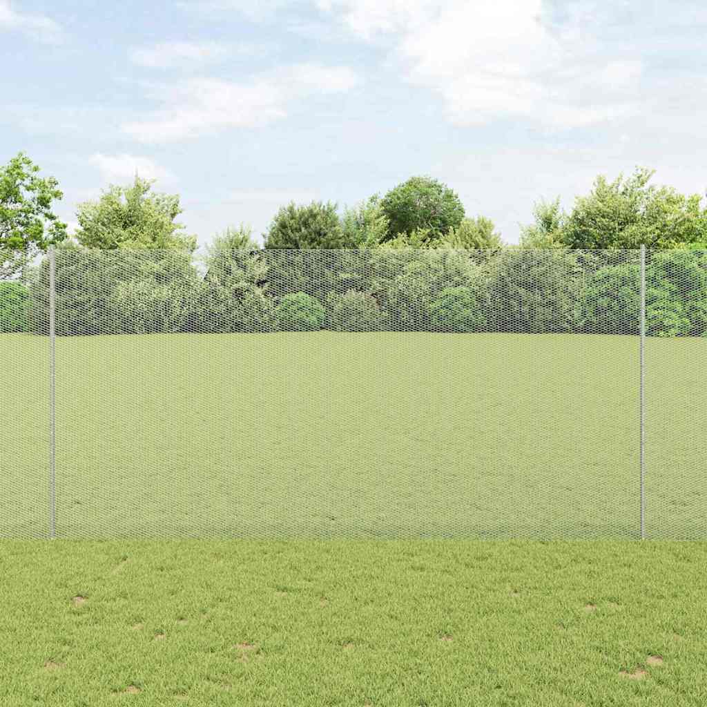 Hegnspæle 22 stk U-kanal 150 cm Galvaniseret Stål, vidaXL Sekskantet Hegn 1.5x50 m Galvaniseret Stål