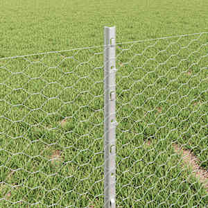 Venkovní hexagonální plot s příspěvkem 100 x 0,4 m Stříbrná - obrázek 4