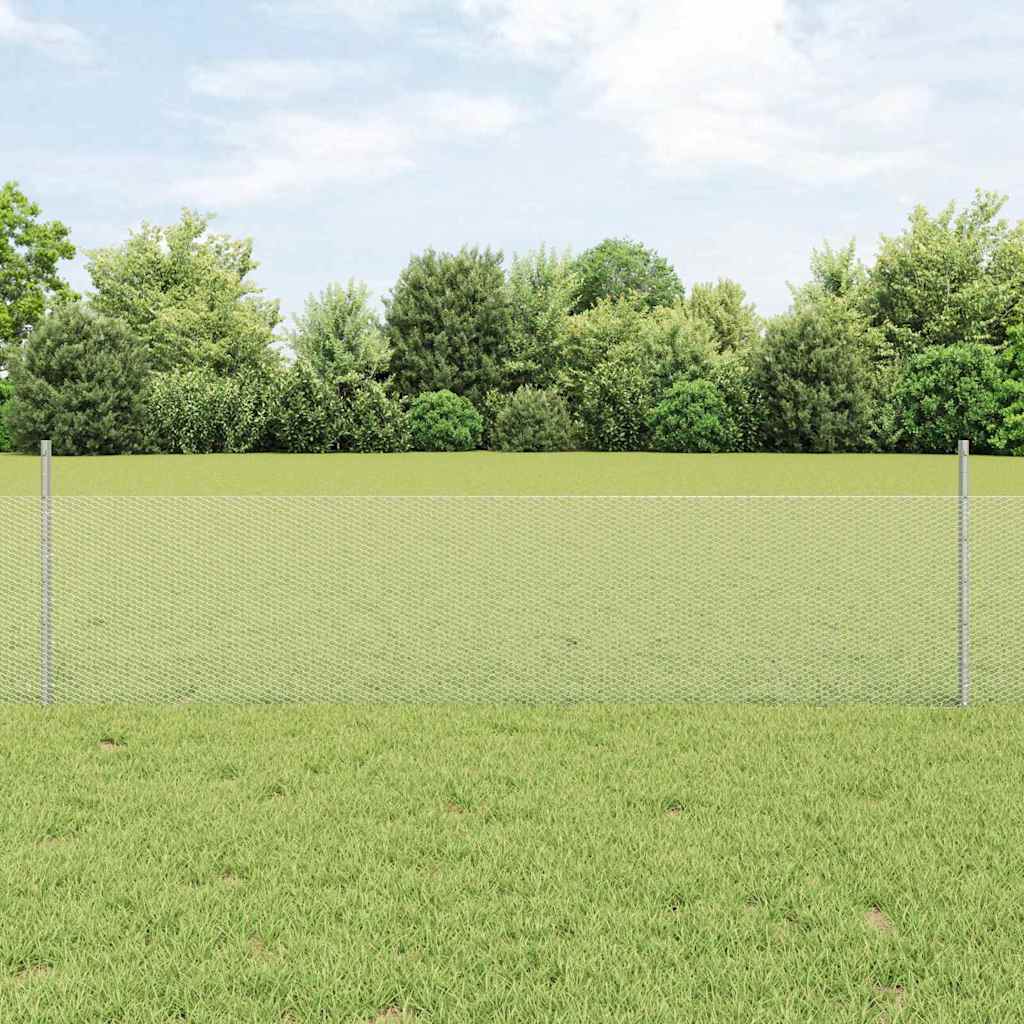 Hegn Poster 11 stk U-Kanal 60 cm Galvaniseret Stål, vidaXL Sekskantet Hegn 0.5x100 m Galvaniseret Stål