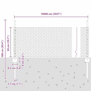 Plot s sloupkem Stříbrná 0,5 x 100 m Ocel - obrázek 11