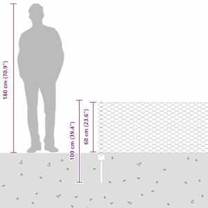 Plot s sloupkem Stříbrná 0,6 x 100 m Ocel - obrázek 13