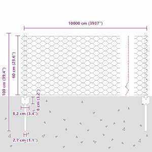 Plot s sloupkem Stříbrná 0,6 x 100 m Ocel - obrázek 11