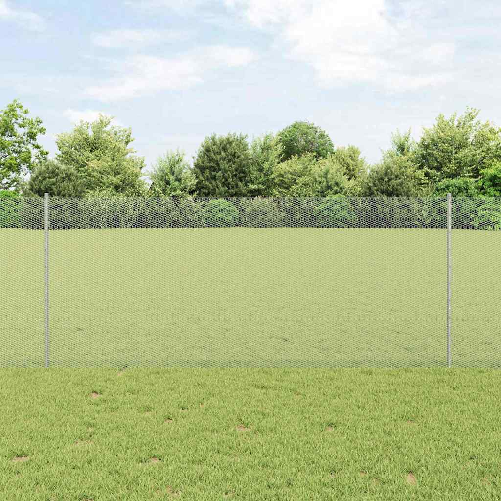 Hegnsposter 22 stk U-kanal 100 cm galvaniseret stål, vidaXL Sekskantet hegn 1x100 m galvaniseret stål