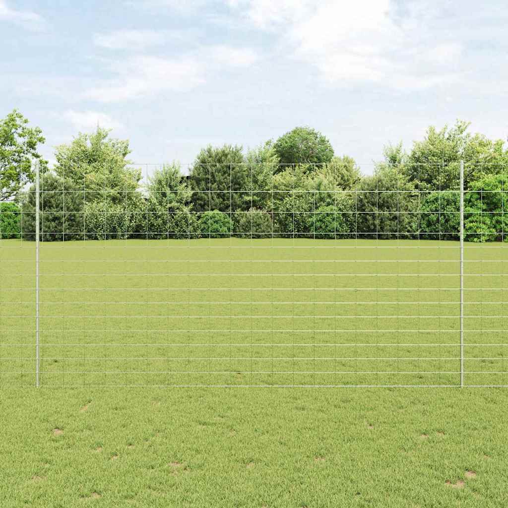 Hegnspæle 22 stk U-Kanal 160 cm Galvaniseret stål&&vidaXL Markhegn 1,6x25 m Galvaniseret stål