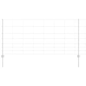 vidaXL V&auml;listingimustes metsik aed postidega 50 x 1 m Tsingitud teras