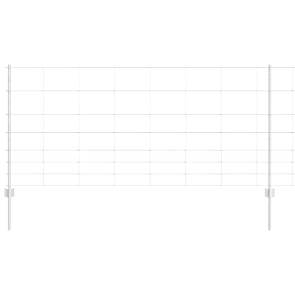 vidaXL V&auml;listingimustes metsik aed postidega 50 x 1 m Tsingitud teras