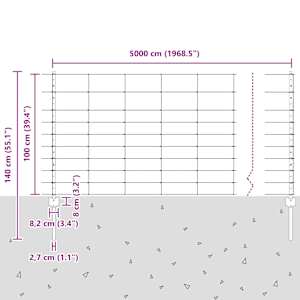 Venkovní divoký plot s příspěvky 50 x 1 m Žárově zinkovaná ocel - obrázek 12