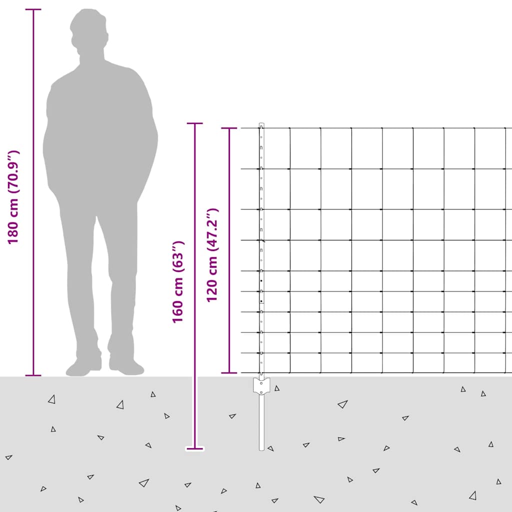 Plot s sloupkem Stříbrná 1,2 x 50 m Ocel - obrázek 14