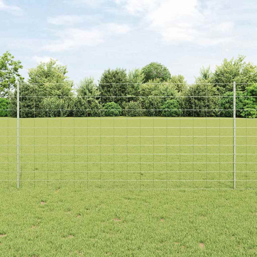 Hegnspidser 22 stk U-Kanal 120 cm Galvaniseret stål&&vidaXL Markhegn 1,2x50 m Galvaniseret stål