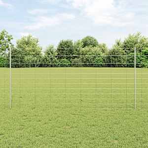 Ograja s stebrom srebrna 1,2 x 50 m Jeklo