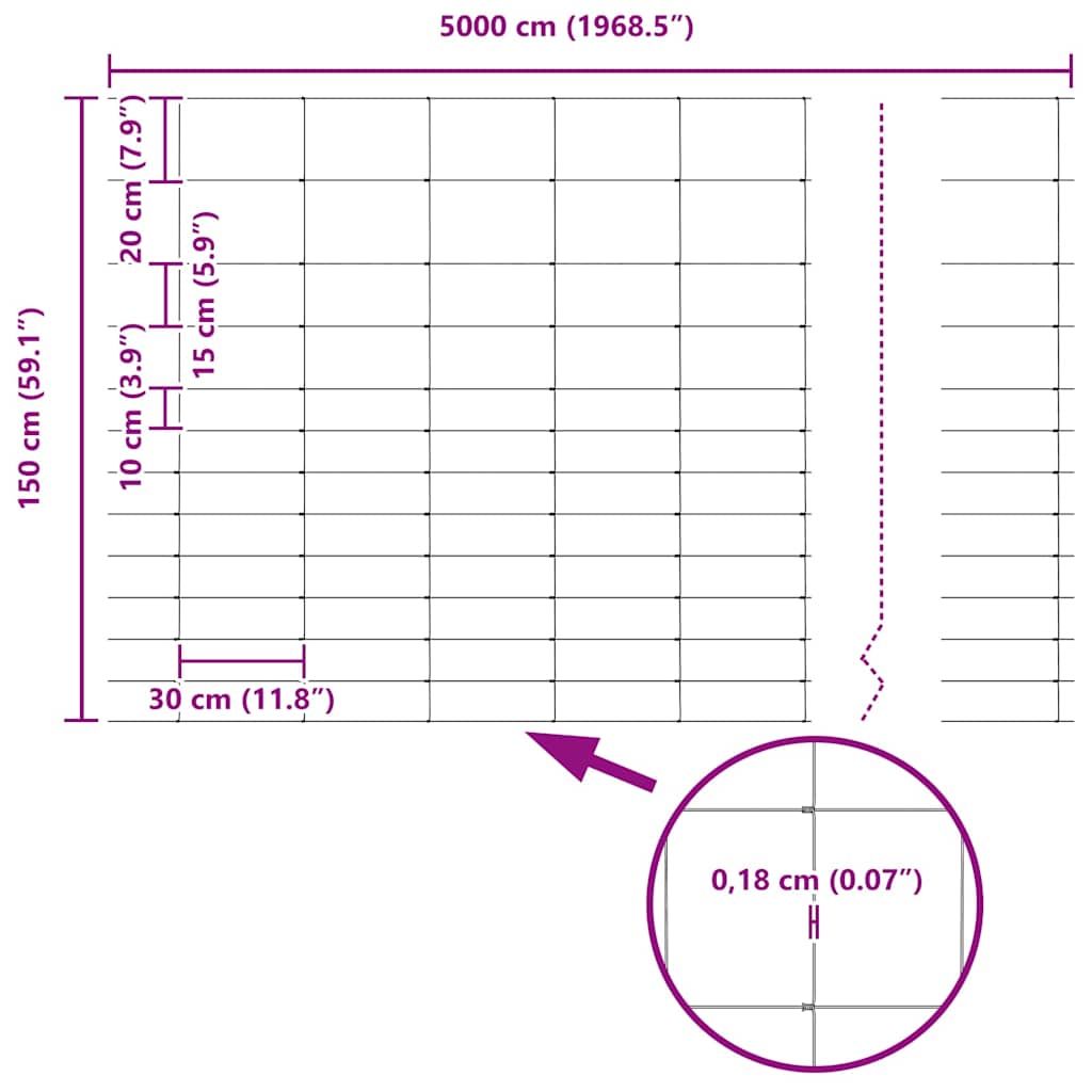 Kerítés oszlopokkal Ezüst 1.5 x 50 m Acél 