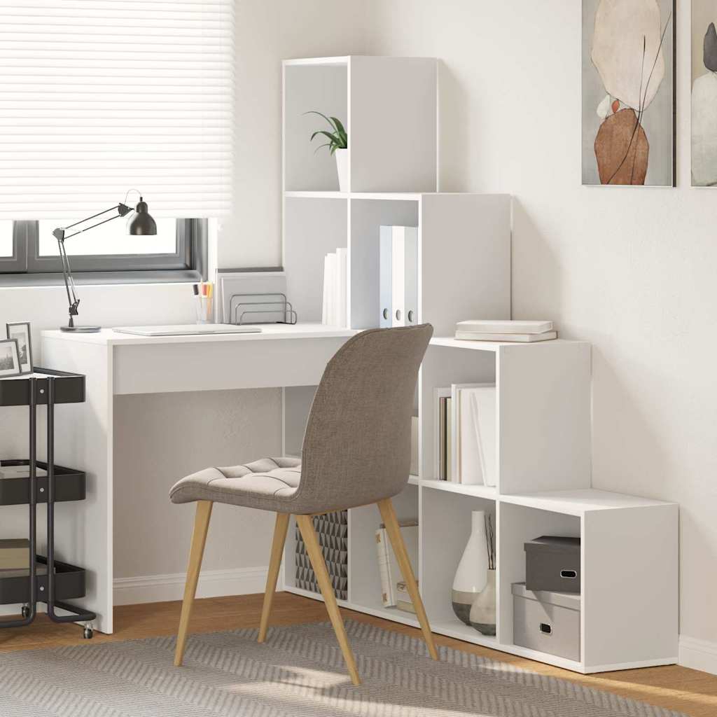 Bureau d'angle Blanc Standard Bois reconstitué et MDF