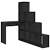 vidaXL Nurgalaud riiuliga Must tamm 101,5 x 149,5 x 149,5 cm Tehispuit