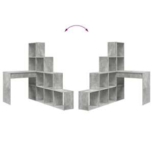 Rohový psací stůl Betonově šedá 101,5 x 149,5 x 149,5 cm - obrázek 10