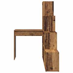 Rohový psací stůl s policí Staré dřevo 101,5 x 149,5 x 149,5 cm - obrázek 5