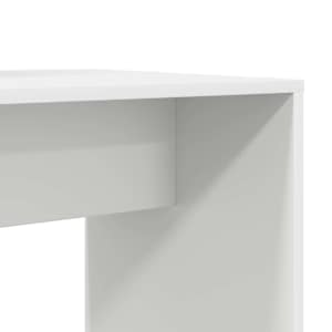 Stůl s policí Bílá 138,5 x 55 x 143 cm kompozitní dřevo - obrázek 8