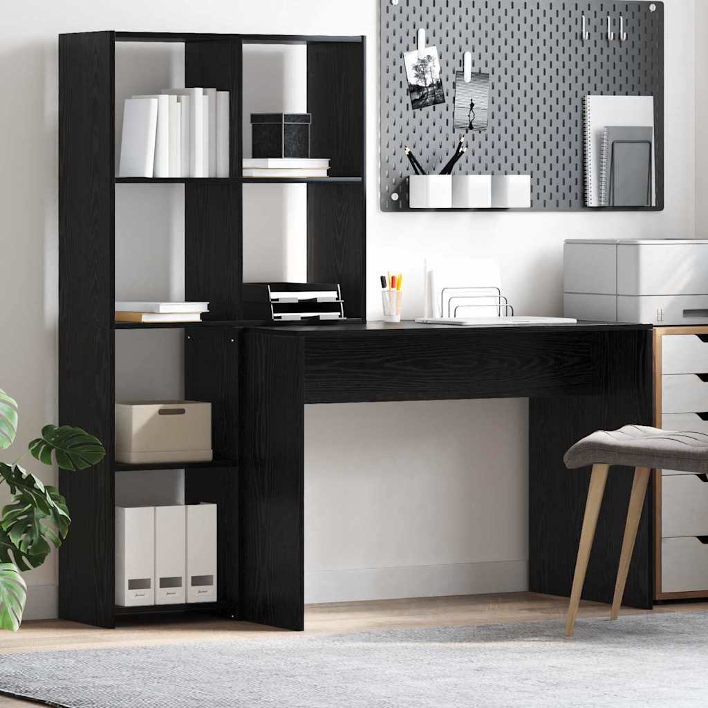 Bureau Chêne noir 138.5 x 55 x 143 cm Bois d'ingénierie