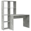 vidaXL Laud riiuliga Betoonhall 138,5 x 55 x 143 cm Tehispuit
