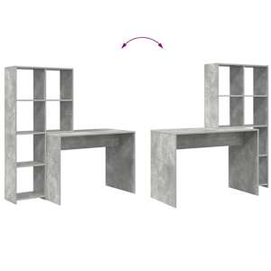 Stůl Betonově šedá 138,5 x 55 x 143 cm kompozitní dřevo - obrázek 9