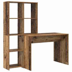 vidaXL Laud riiuliga Vana puit 138,5 x 55 x 143 cm Tehispuit