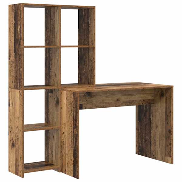 vidaXL Laud riiuliga Vana puit 138,5 x 55 x 143 cm Tehispuit