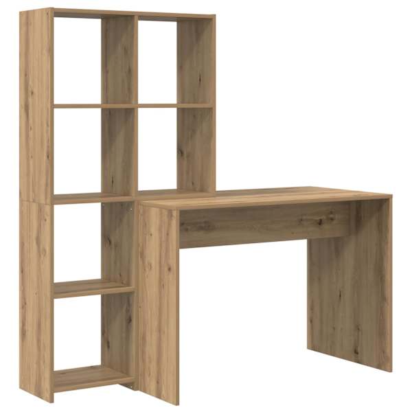vidaXL Laud riiuliga K&auml;sit&ouml;&ouml;puu 138,5 x 55 x 143 cm Tehispuit