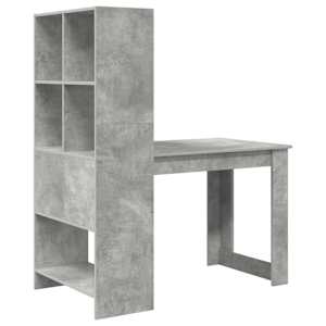 Stůl s policí Betonově šedá 122 x 67 x 145 cm kompozitní dřevo - obrázek 7