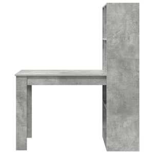 Stůl s policí Betonově šedá 122 x 67 x 145 cm kompozitní dřevo - obrázek 5