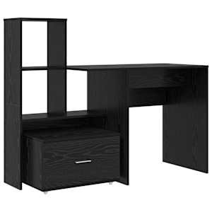 vidaXL Laud Must tamm Tehispuit 131,5 x 50 x 106,5 cm