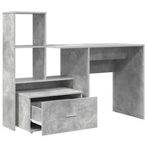Stůl Betonově šedá 131,5 x 50 x 106,5 cm kompozitní dřevo - obrázek 7
