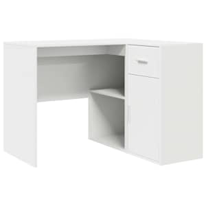 vidaXL Nurgalaud sahtliga riiuliga uksega Valge 102 x 88 x 75 cm