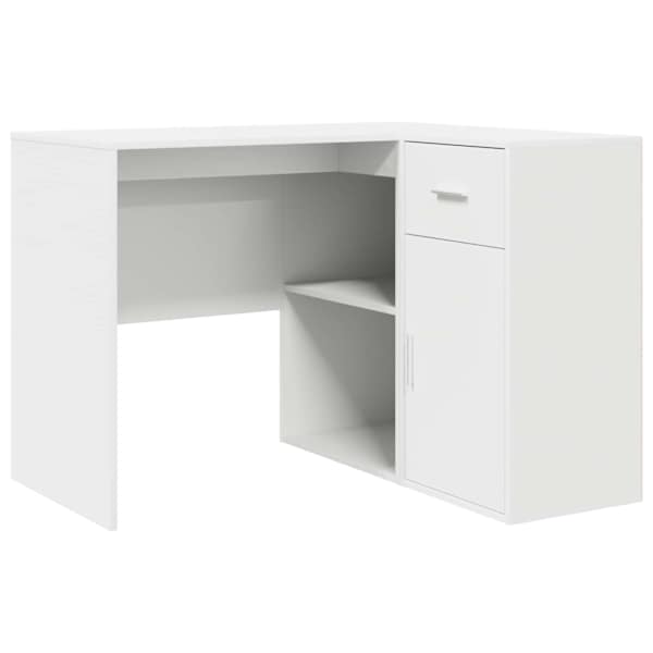vidaXL Nurgalaud sahtliga riiuliga uksega Valge 102 x 88 x 75 cm
