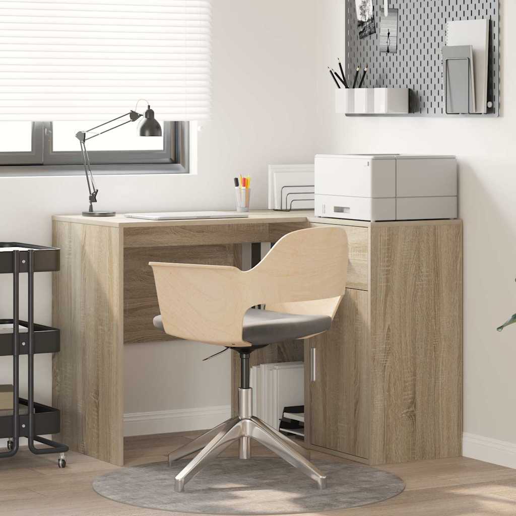 Bureau d'angle en chêne de Sonoma 102x88x75 cm en bois d'ingénierie