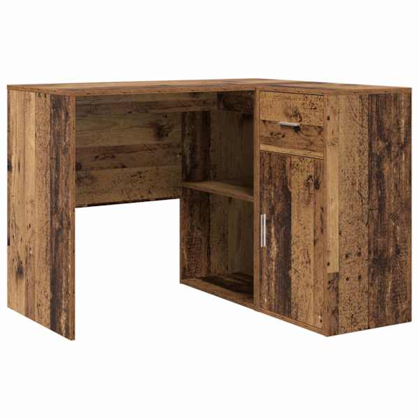 vidaXL Nurgalaud sahtliga riiuliga uksega Vana puit 102 x 88 x 75 cm