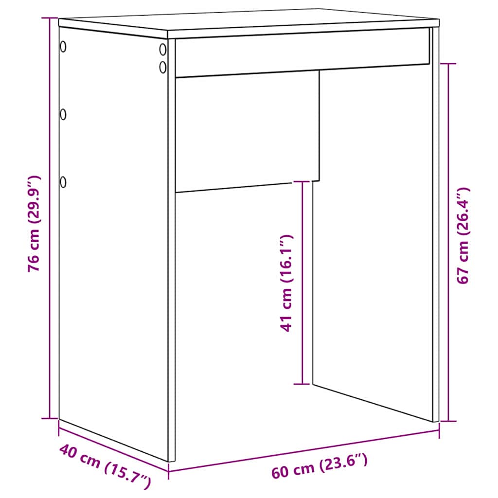 Miza s predalom 2 pcs Siva Sonoma