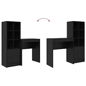 Stůl se zásuvkou 2 pcs Černý dub - obrázek 13