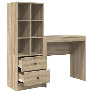 Stůl se zásuvkou 2 pcs Sonoma dub - obrázek 7