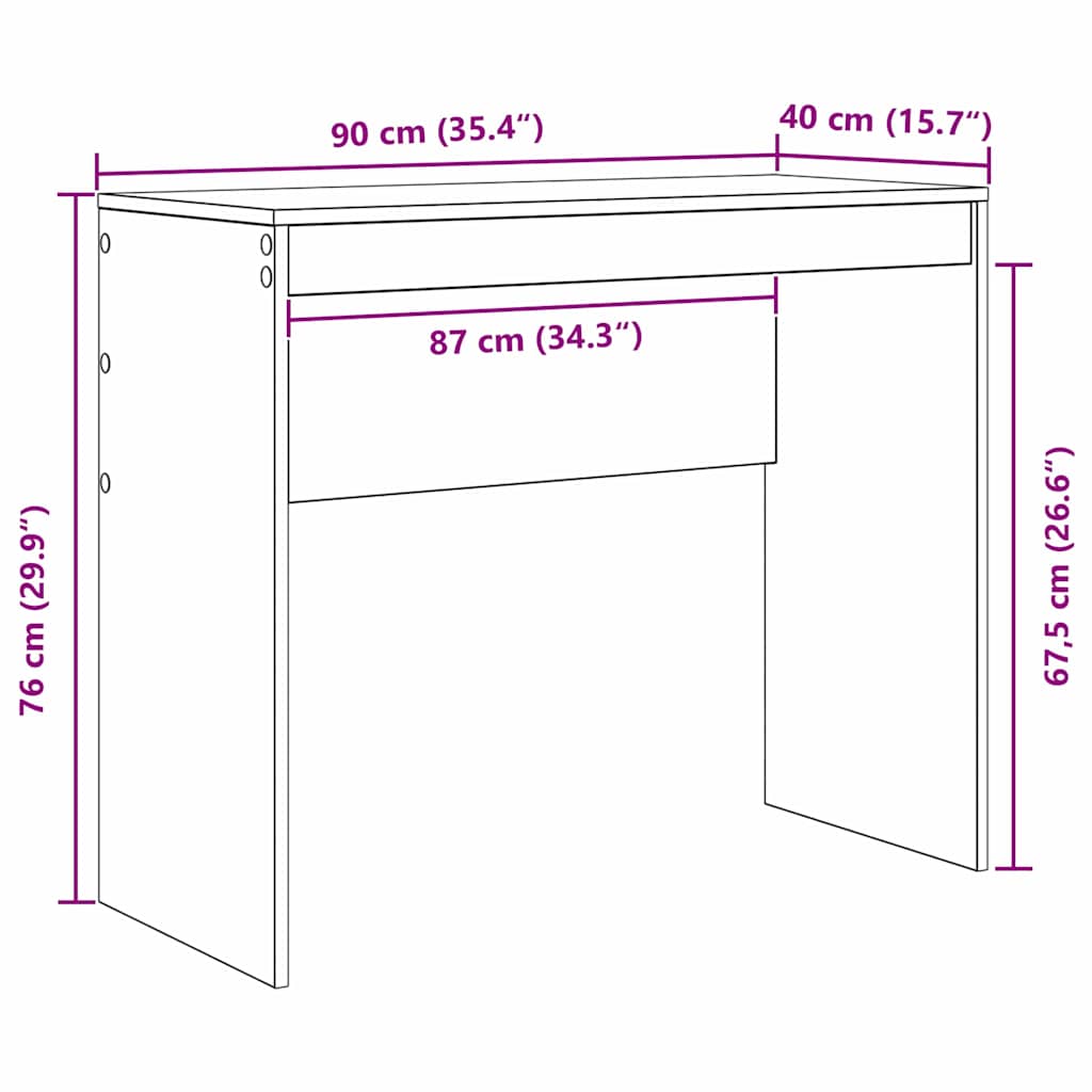 Miza s predalom 2 pcs Betonsko siva