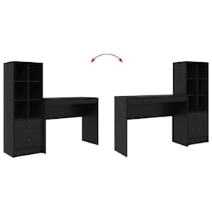 Stůl se zásuvkou 2 pcs Černý dub - obrázek 13
