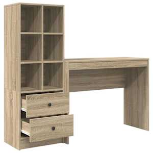 Stůl se zásuvkou 2 pcs Sonoma dub - obrázek 7